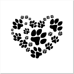 Image: Pet love (black) Posters and Art